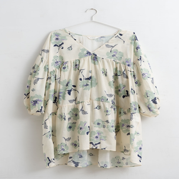 VESTIDO ALGODÓN ESTAMPADO FLORAL CINTIA